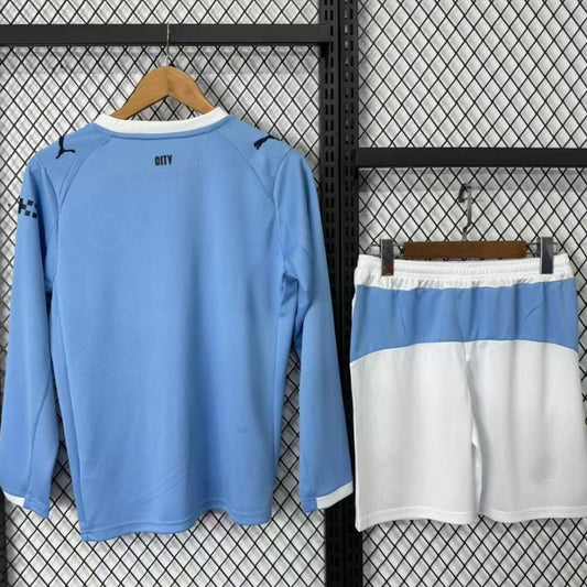 Camiseta local del Manchester City, adulto, manga larga, tallas 25/26