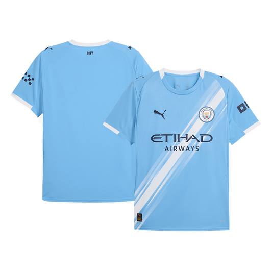 Camiseta de fútbol local del Manchester City 2025/26 azul
