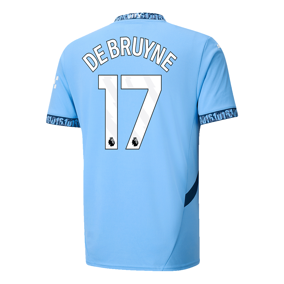 Camiseta de fútbol local del Manchester City DE BRUYNE #17