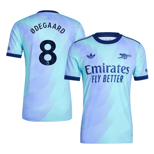 Camiseta de fútbol de visitante auténtica de ØDEGAARD #8 del Arsenal 2024/25