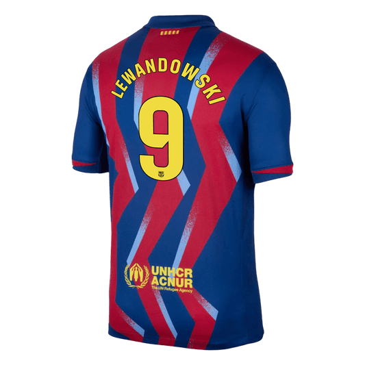 Camiseta de fútbol visitante del Barcelona #9 de LEWANDOWSKI 2025/26 (cuarta equipación)