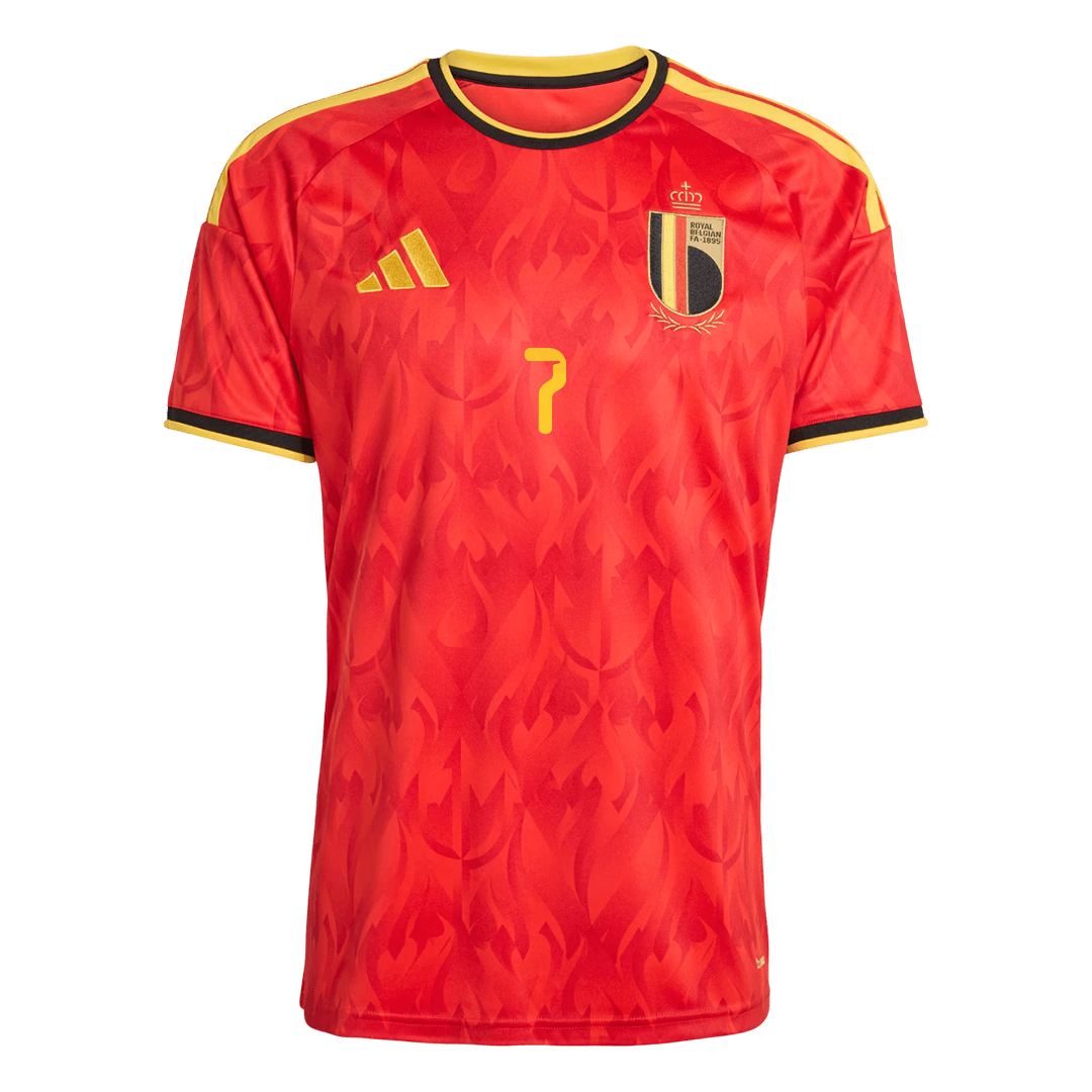 Camiseta de local para hombre de Bélgica DE BRUYNE #7 para el Mundial 2026