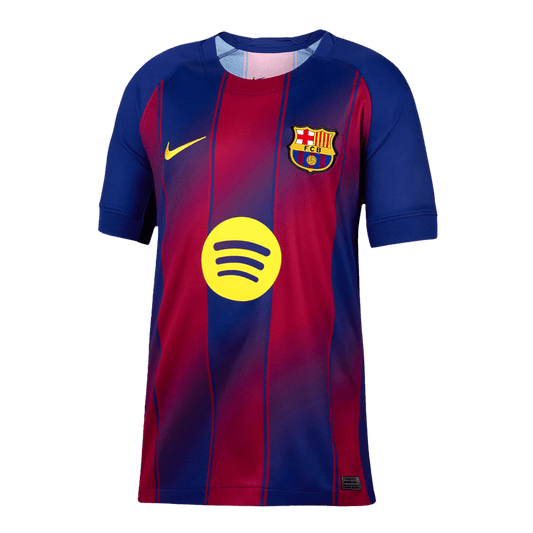 Camiseta de fútbol local del Barcelona LAMINE YAMAL #10 2025/26, roja y azul - UCL