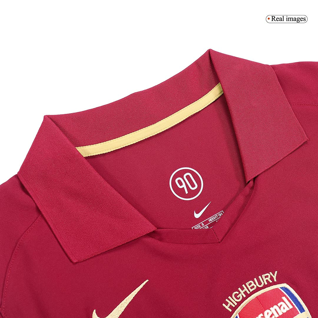 Camiseta de fútbol retro BERGKAMP #10 2005/06 Arsenal local