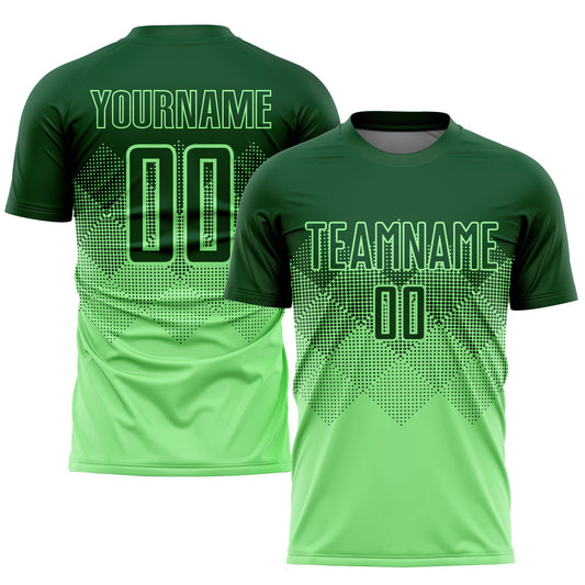 Camiseta de fútbol personalizada de sublimación verde guisante