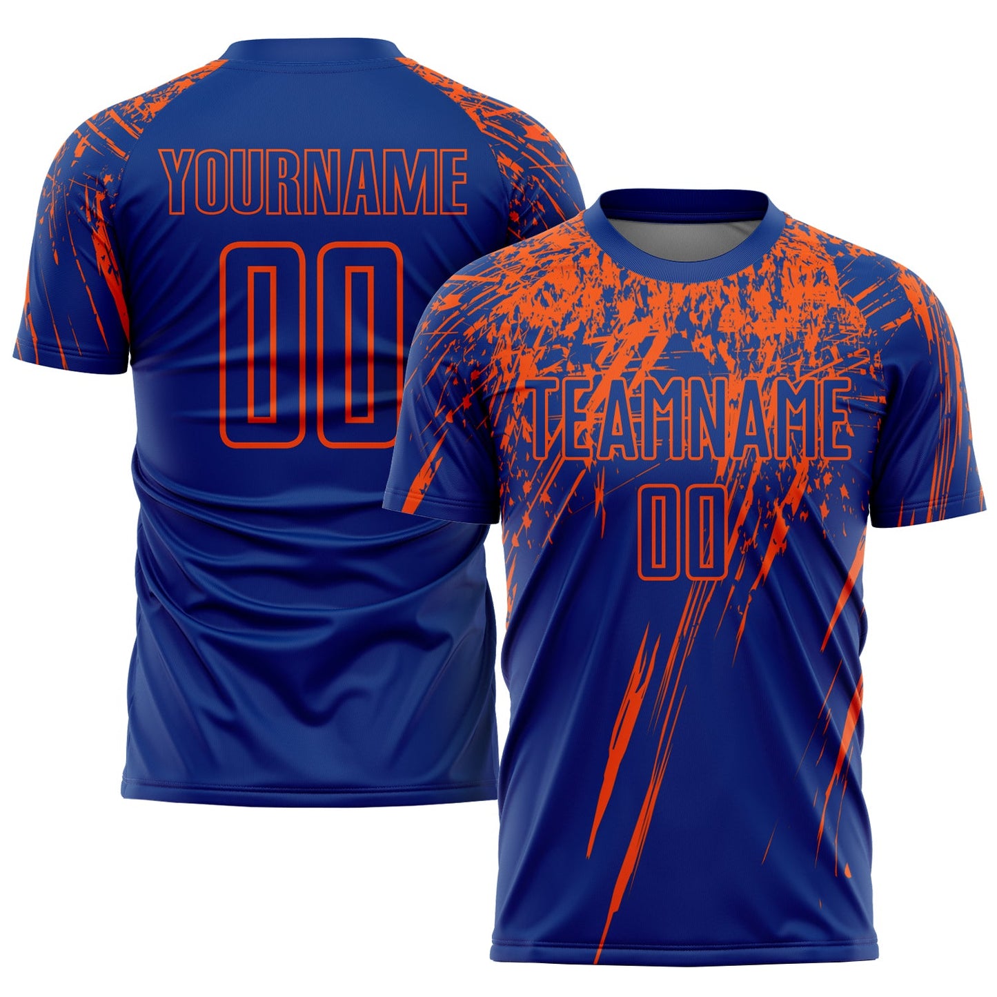 Camiseta de fútbol personalizada con sublimación en color naranja real