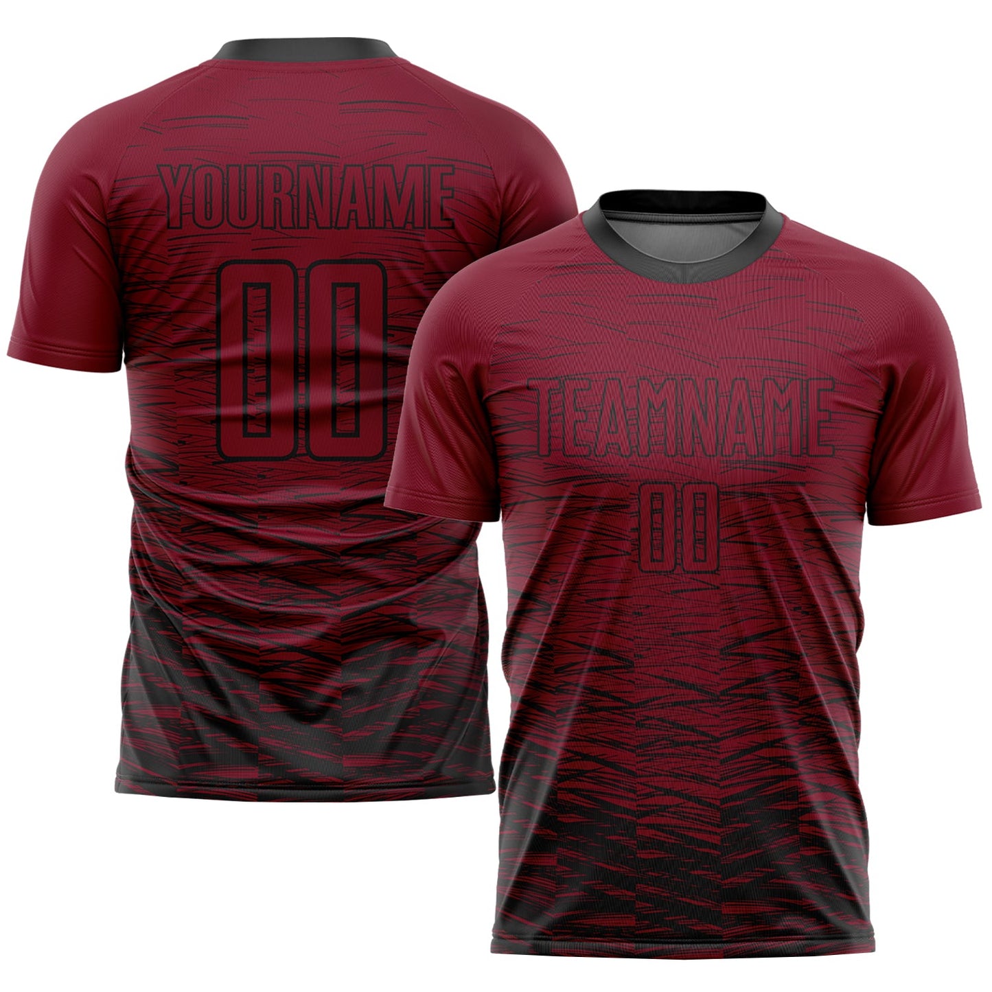 Camiseta de fútbol personalizada de sublimación negra Crimosn