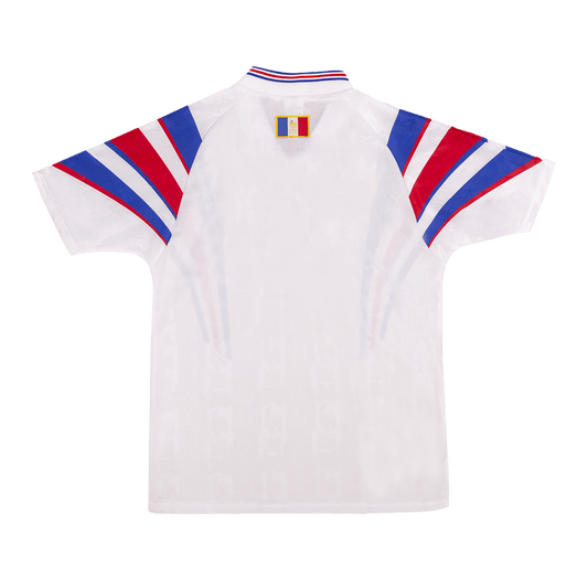 Camiseta retro de fútbol de visitante de Francia 1996