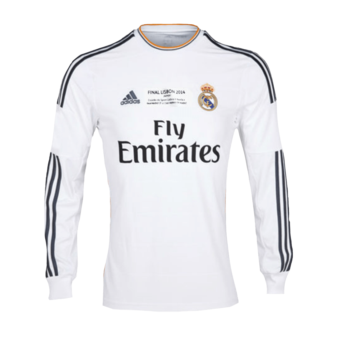 Camiseta de fútbol vintage de local del Real Madrid 2013/14, manga larga - UCL