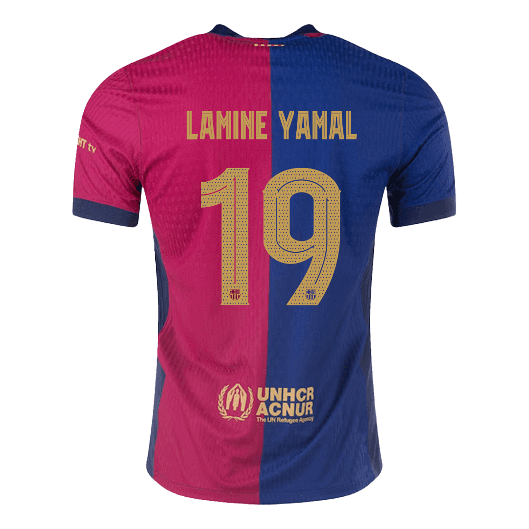 Camiseta de fútbol local del Barcelona 2024/25 de LAMINE YAMAL #19 - UCL