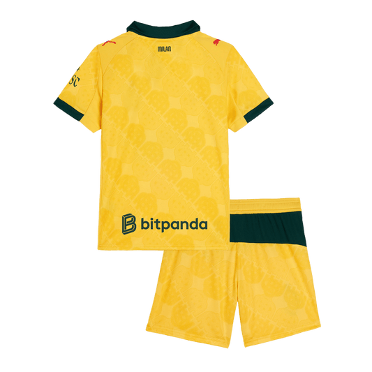 Kit de fútbol visitante del AC Milan para niños (Kit y pantalón corto) 2025/26