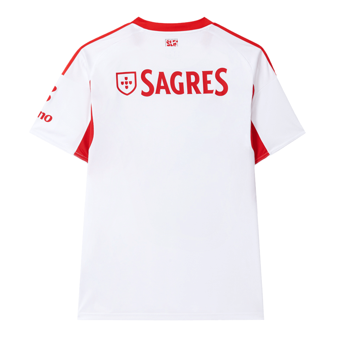 Camiseta de fútbol visitante del Benfica 2025/26, tercera equipación, blanca