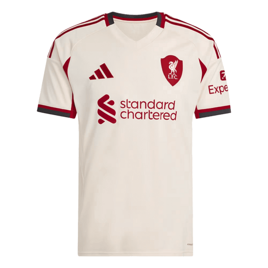 Camiseta de fútbol visitante ISAK #9 Liverpool 25/26 Blanca