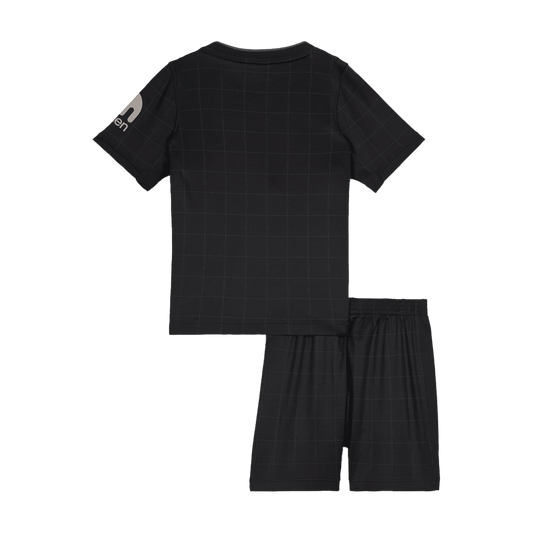 Kit de visitante del Tottenham Hotspur para niño (Kit y pantalón corto) 2025/26, color negro