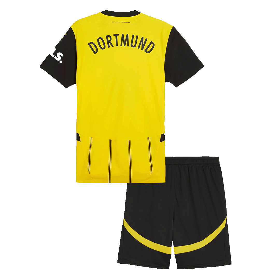 Kit de camiseta de fútbol local del Borussia Dortmund para niños (camiseta y pantalones cortos)