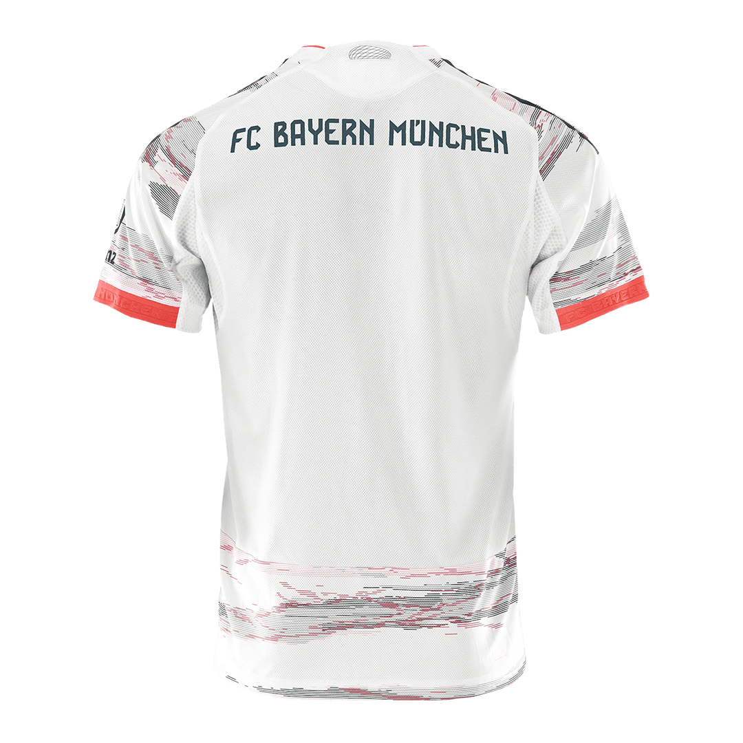 Camiseta de fútbol visitante auténtica del Bayern Múnich 2025/26, blanca
