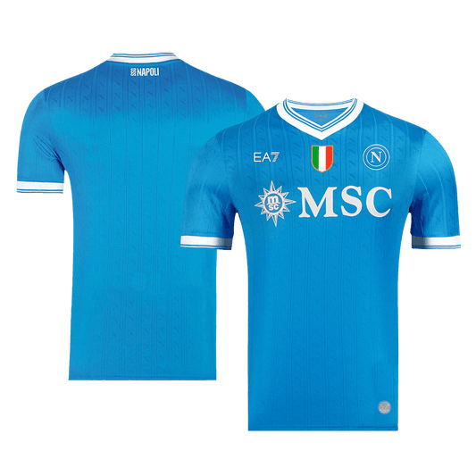 Camiseta de fútbol local auténtica del Napoli 2025/26 azul