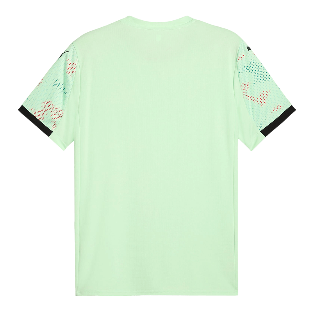 Camiseta de fútbol visitante de Portugal 2025 para hombre, verde - Eurocopa femenina