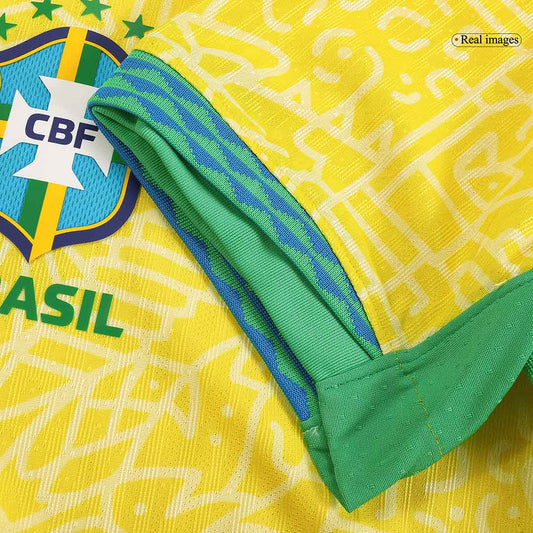 Camiseta de fútbol local auténtica de Brasil para la Copa América 2024