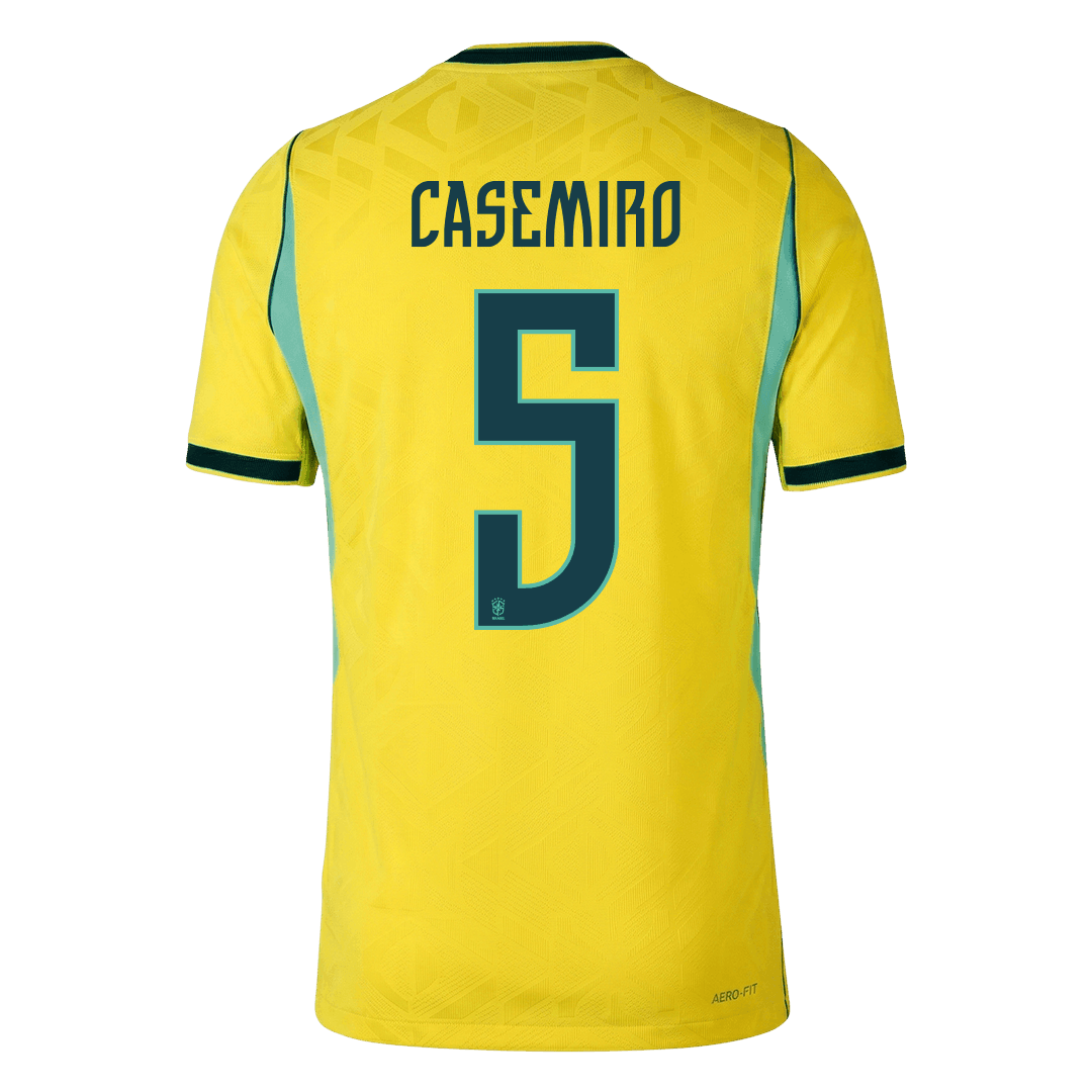 Auténtica camiseta de local de la selección brasileña de fútbol CASEMIRO #5, temporada 2026