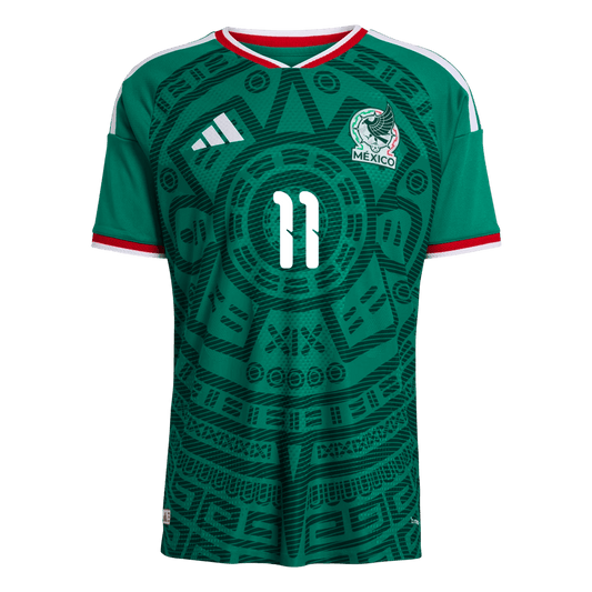 Camiseta de local de México S. Giménez #11 para hombre, Copa Mundial 2026 - Ajuste entallado