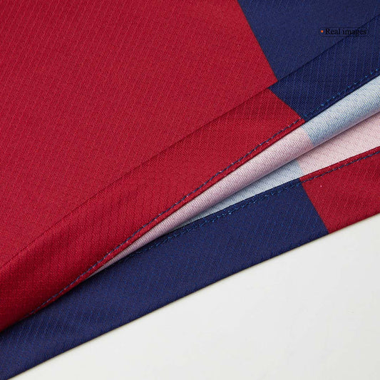 Camiseta de fútbol local del Barcelona RAPHINHA #11 2024/25, roja y azul - UCL