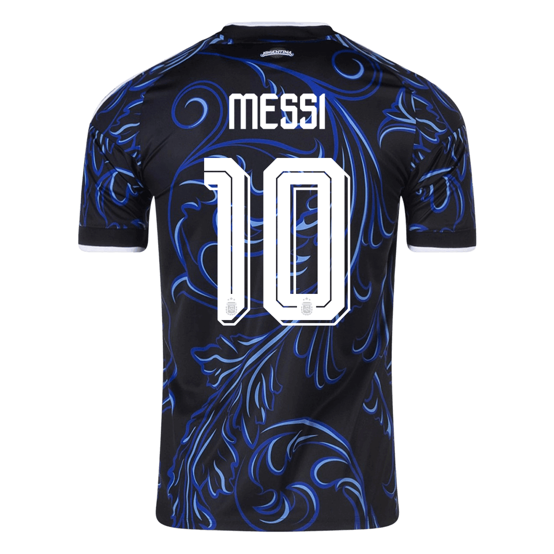 Camiseta de visitante de MESSI #10 de Argentina para el Mundial 2026, color negro.