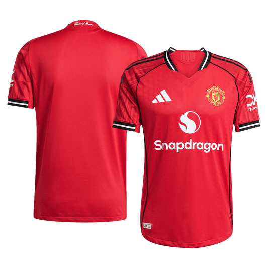 Camiseta de fútbol local auténtica del Manchester United 2025/26, roja