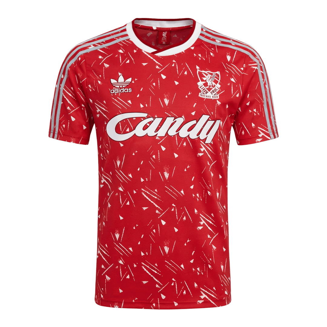 Camiseta retro de fútbol local del Liverpool 1989/91