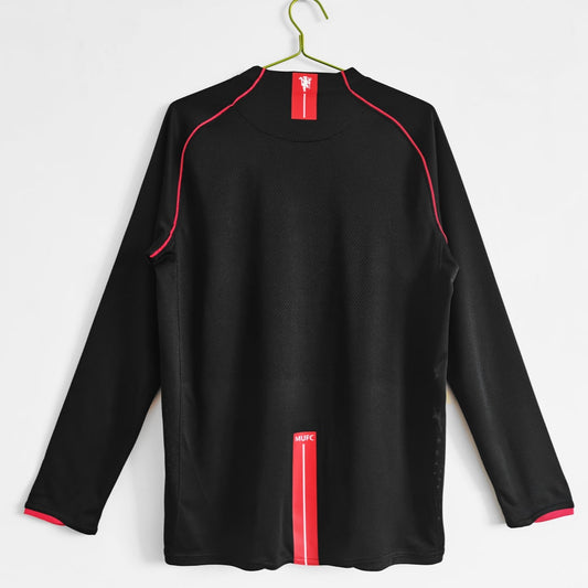 Camiseta retro de manga larga de visitante del Manchester United 2007-2008