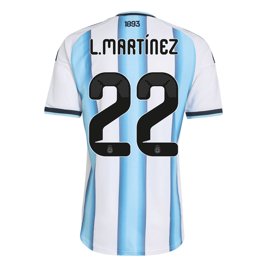 Camiseta de fútbol local auténtica de L. MARTÍNEZ #22 Argentina 2026