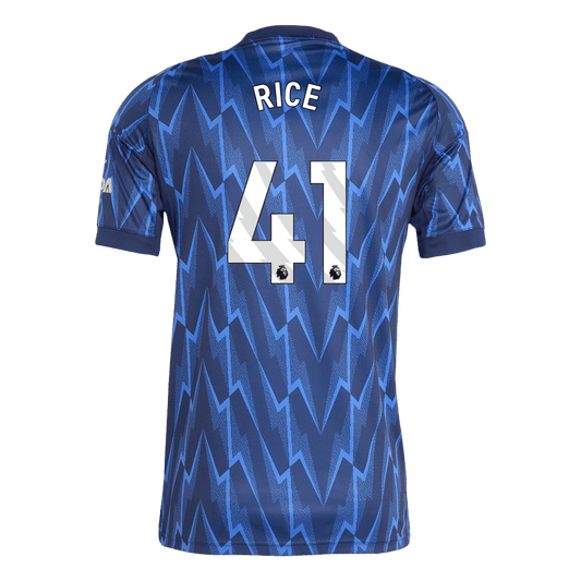 Camiseta de fútbol visitante del Arsenal RICE #41 2025/26 Azul