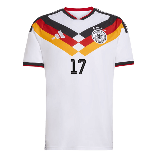 Camiseta de local de Alemania WIRTZ para hombre, número 17, Copa del Mundo 2026