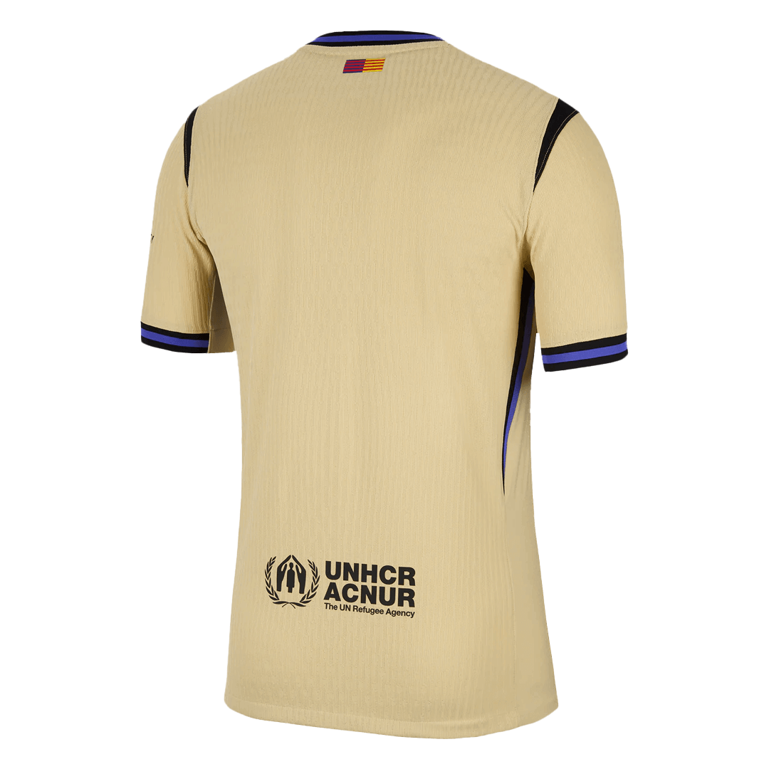 Camiseta de fútbol visitante auténtica del Barcelona 2025/26 amarilla