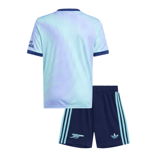 Kit de fútbol infantil de visitante del Arsenal (Kit y pantalón corto) 2024/25