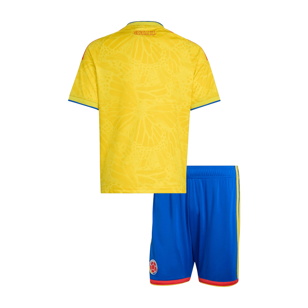 Equipación infantil de la selección colombiana (camiseta + pantalón corto) para el Mundial 2026