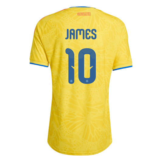 Camiseta de local de Colombia para hombre, JAMES #10, Copa Mundial 2026 - Corte ajustado