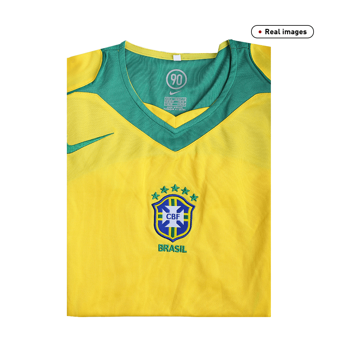 Camiseta retro de fútbol local de Brasil 2004