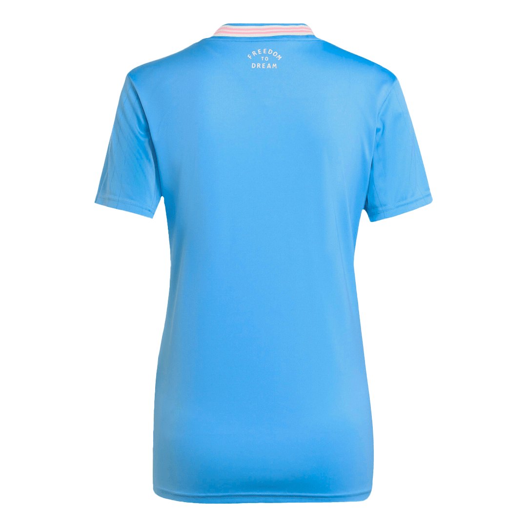 Camiseta de fútbol de visitante del Inter Miami 2025 para mujer, color azul