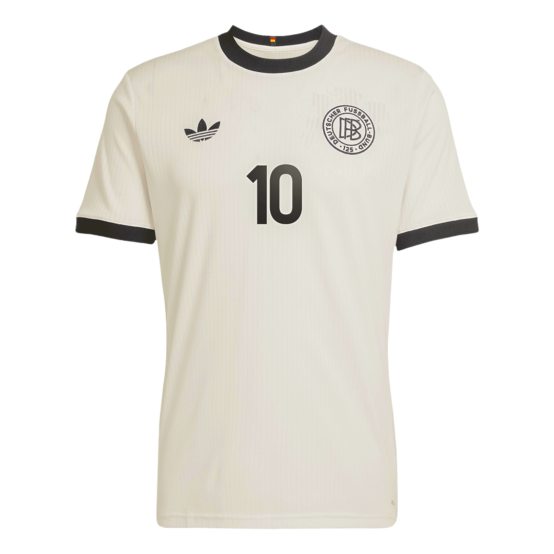 Camiseta de fútbol MUSIALA #10 Alemania 125.º aniversario 2025 Blanca