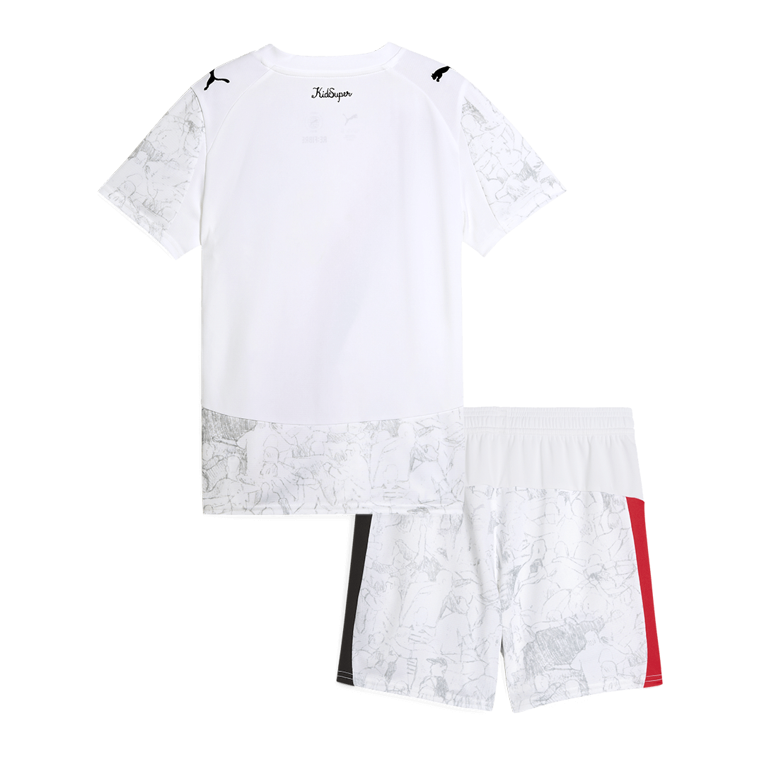Kit de fútbol infantil del Manchester City KidSuper (Kit y pantalón corto) 2025/26, blanca - Mundial de Clubes