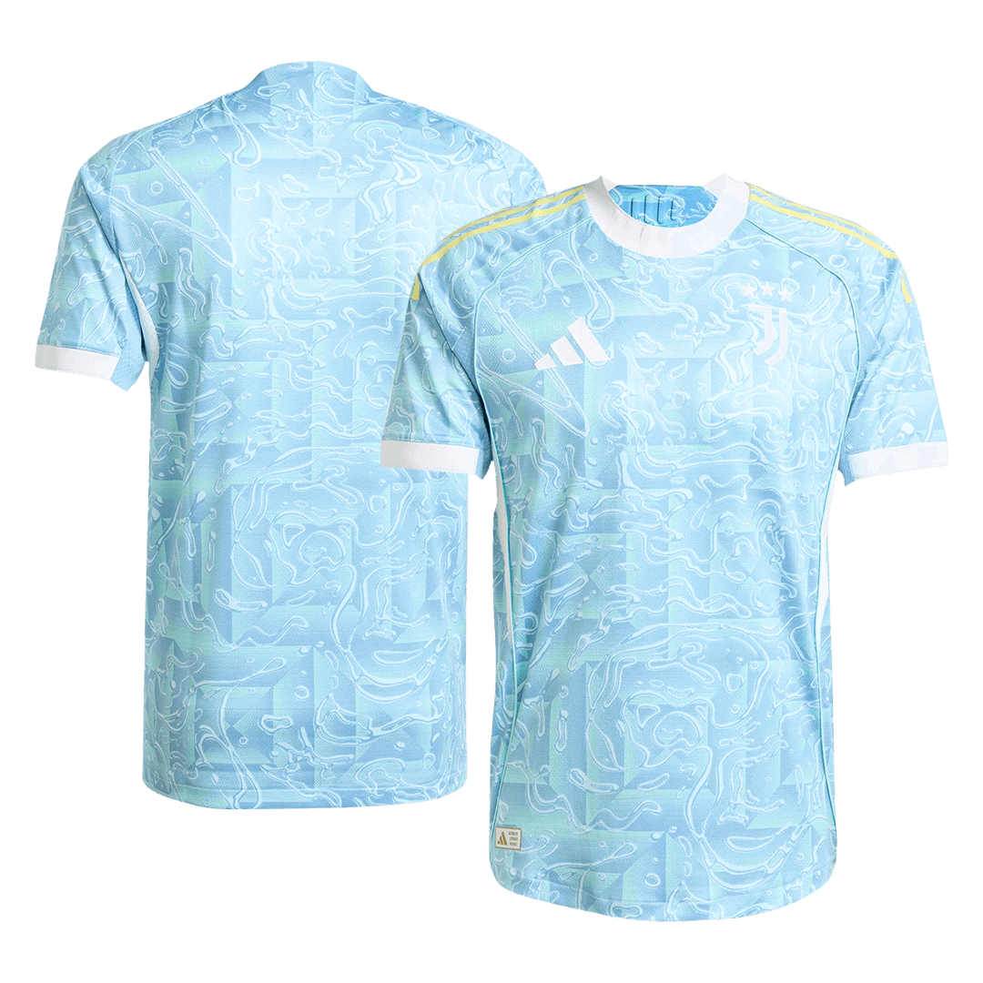 Camiseta de fútbol auténtica de visitante de la Juventus 2025/26 azul