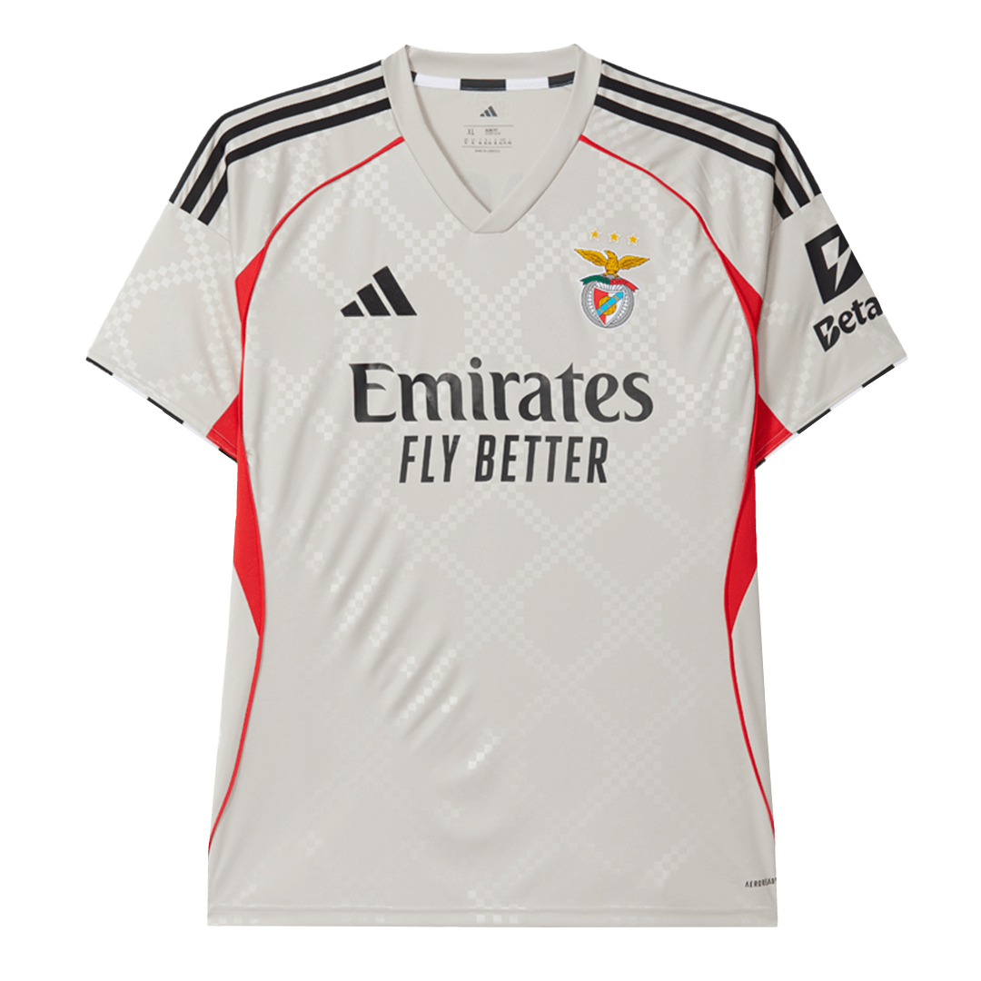 Camiseta de fútbol visitante del Benfica 2025/26 beige