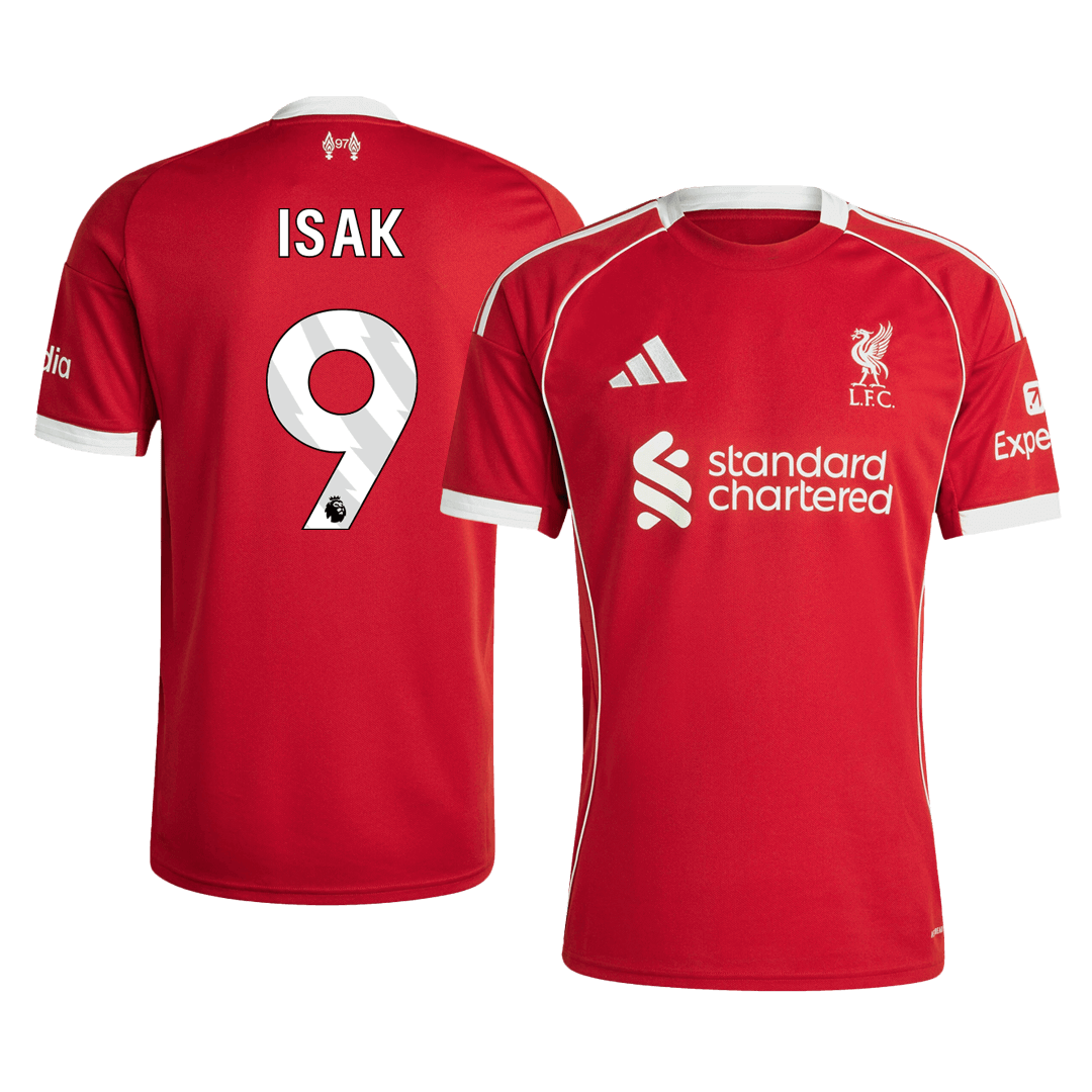 Camiseta de fútbol local ISAK #9 Liverpool 25/26 Roja