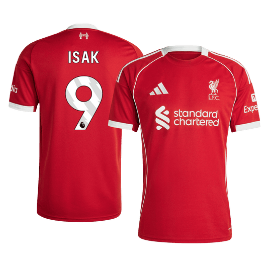 Camiseta de fútbol local ISAK #9 Liverpool 25/26 Roja