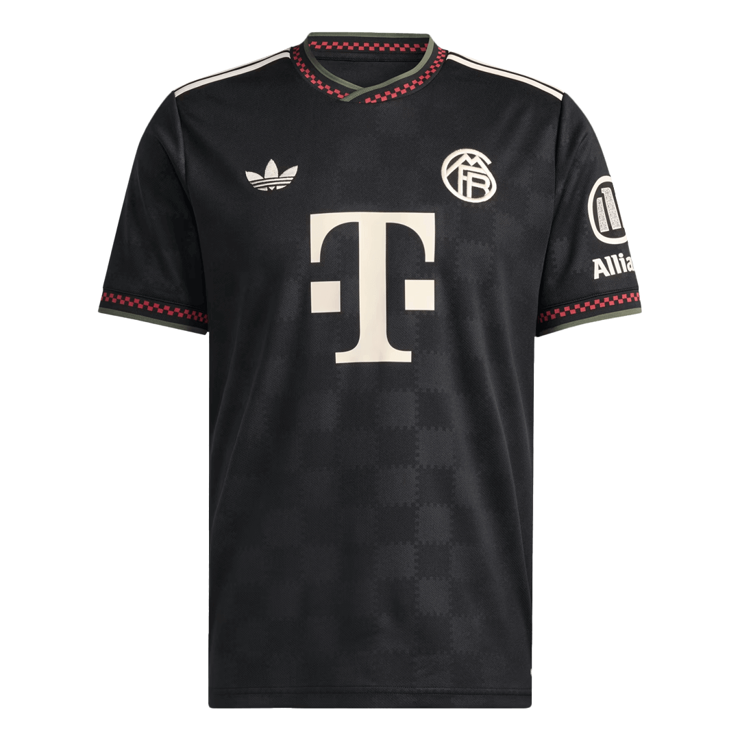 Camiseta de fútbol de visitante del Bayern Múnich 2025/26, tercera equipación, color negro