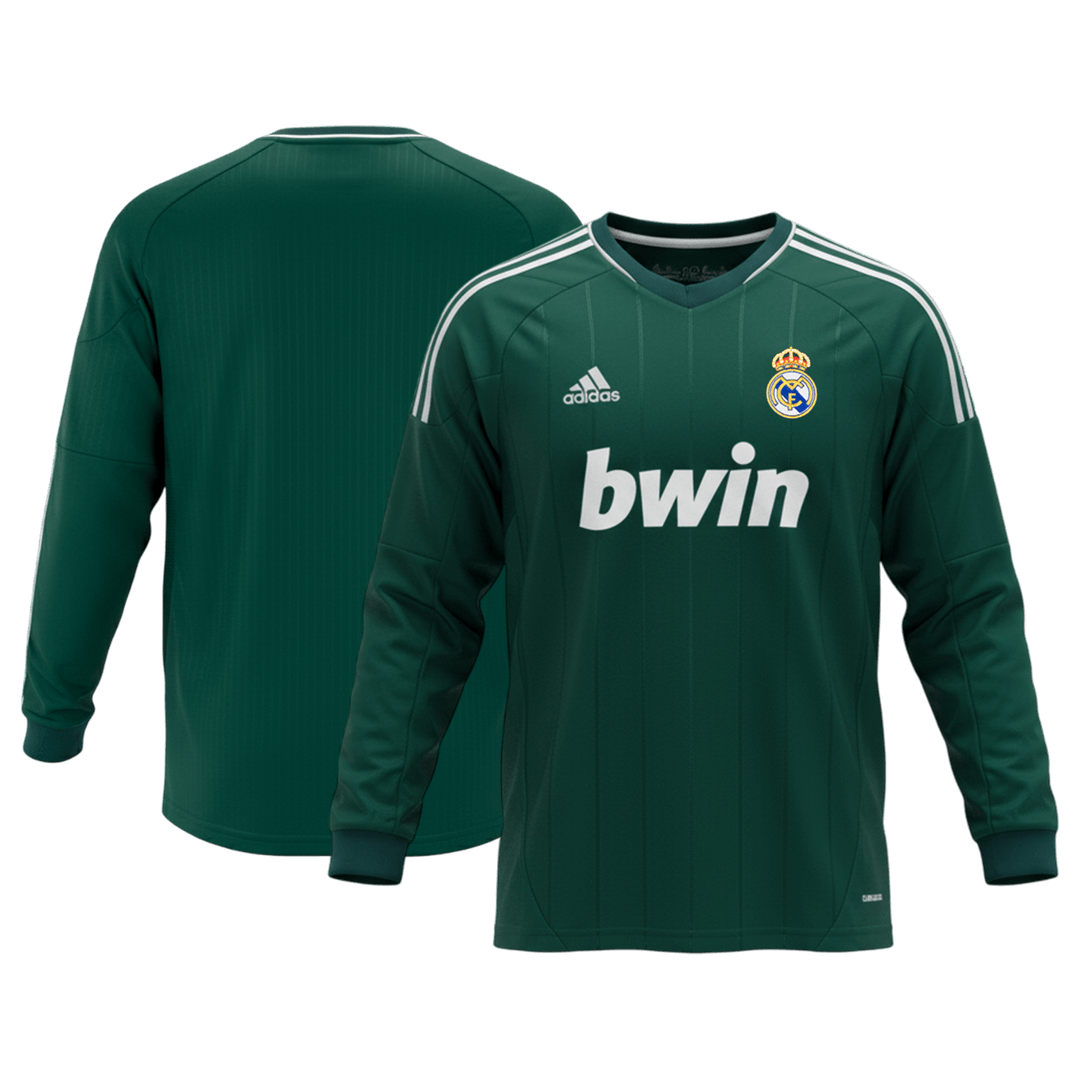 Camiseta de fútbol vintage de la tercera equipación del Real Madrid 2012/13, manga larga