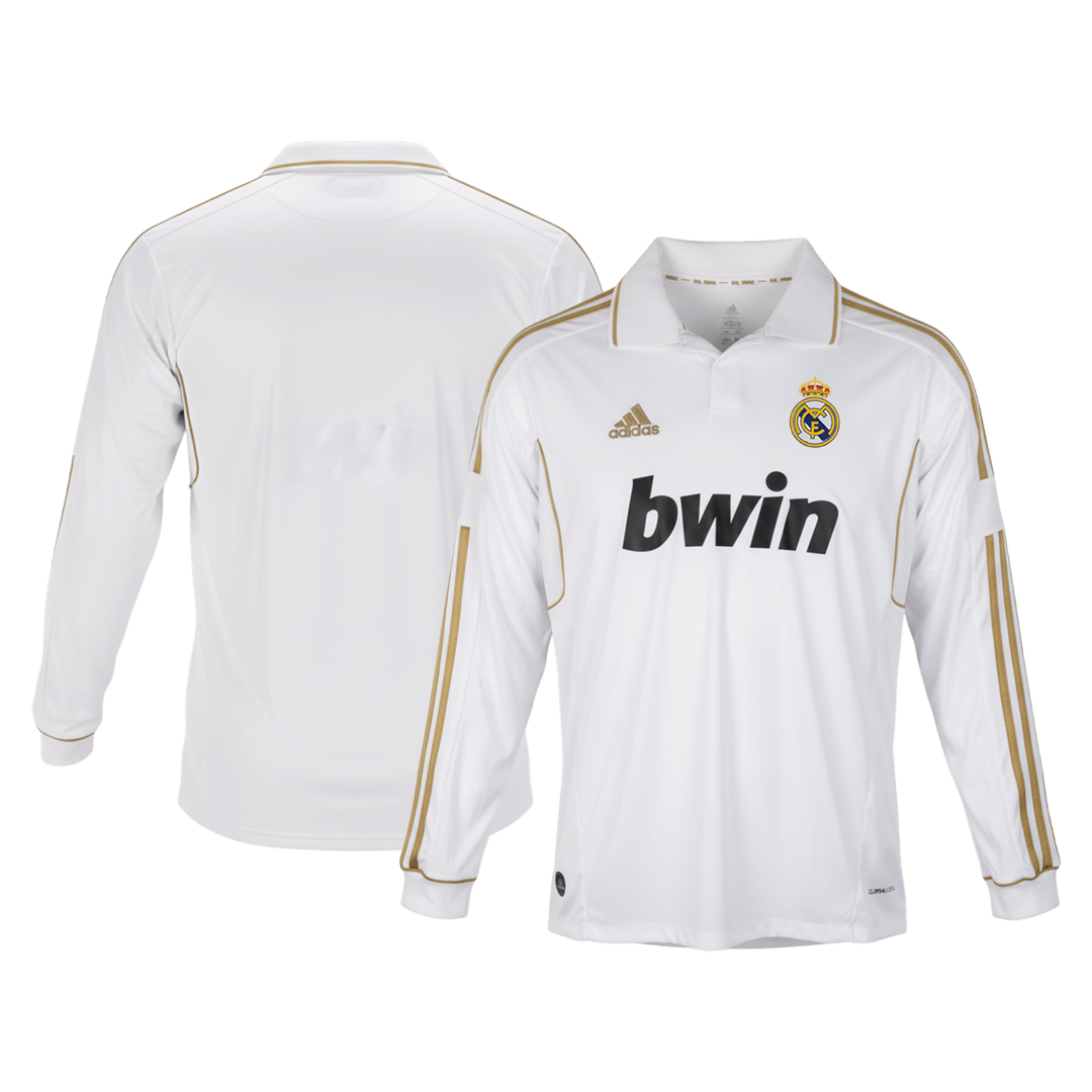 Camiseta de fútbol vintage de local del Real Madrid 2011/12, manga larga