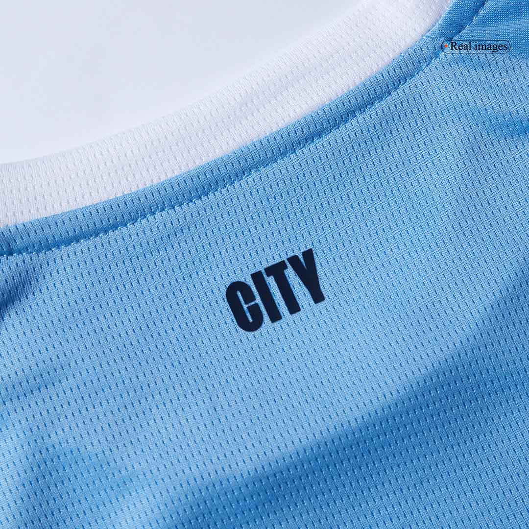 Kit de fútbol local del Manchester City para niño (Kit, pantalón corto y calcetines) 2025/26, azul