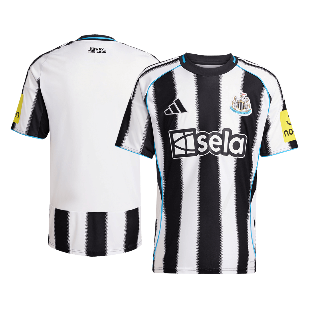 Camiseta de fútbol local del Newcastle United 2025/26 en blanco y negro